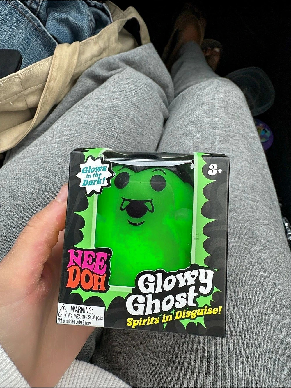NWT needoh TikTok viral Glowy Ghost Squishy green